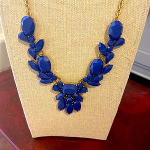J Crew blue crystal necklace
